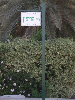 עמוד שלט רחוב בודד